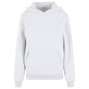 Build Your Brand Hebká dámska mikina cez hlavu Fluffy - Biela | XXXXXL