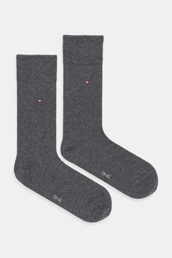 Ponožky Tommy Hilfiger 2-pak pánske, šedá farba, 371111
