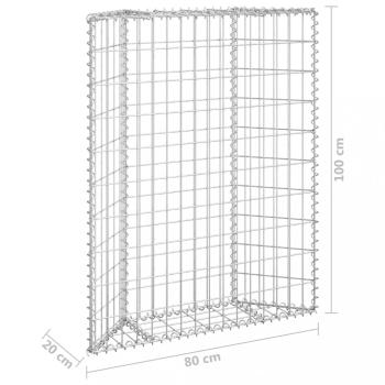 Gabionový vyvýšený záhon pozinkovaná ocel Dekorhome 80 cm