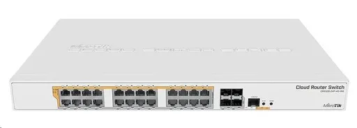 MikroTik Cloud Router Switch CRS328-24P-4S+RM, 800MHz CPU, 512MB RAM, 24xLAN, 4xSFP+ slot, vr. L5