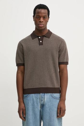 Bavlnené polo tričko Levi's hnedá farba, jednofarebný, A7294