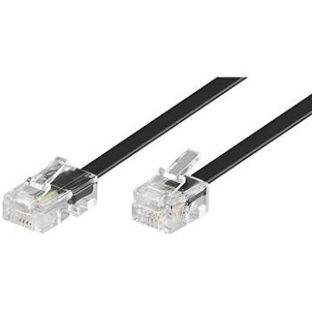 PremiumCord telefónny rovný 8P4C (RJ-45) plug – 6P4C (RJ-11) plug 3 m – čierny (tk86-03b)