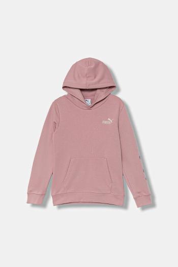 Detská mikina Puma TWEENERVERSE Hoodie TR G ružová farba, s kapucňou, s potlačou, 688504