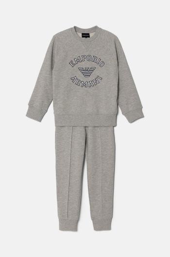 Detská tepláková súprava Emporio Armani šedá farba, 6D4VJ3 4J6VZ