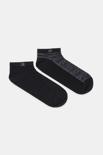 Ponožky Calvin Klein 2-pak pánske, čierna farba, 701232663