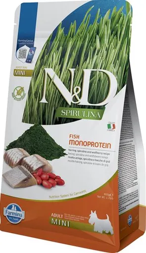 N&D Spirulina Dog Herring and Goji Adult Mini 800 g