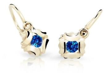 Cutie Jewellery Slušivé detské náušnice zo žltého zlata C2216-10-X-1 modrá