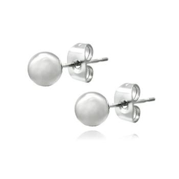 Náušnice zo striebra 925 - puzetky s lesklou guľôčkou, 4 mm