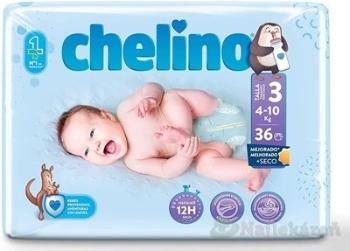 CHELINO T3 detské plienky (4-10 kg) s dermo ochranou 36 ks