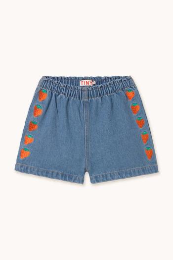 Detské bavlnené šortky Tinycottons STRAWBERRIES WOVEN SHORT s nášivkou, SS25-249