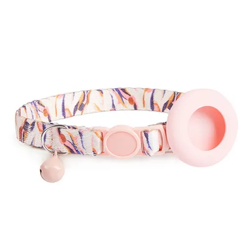 PROTEMIO JINGLY PAW Obojok s rolničkou a puzdrom pre Apple AirTag PINK