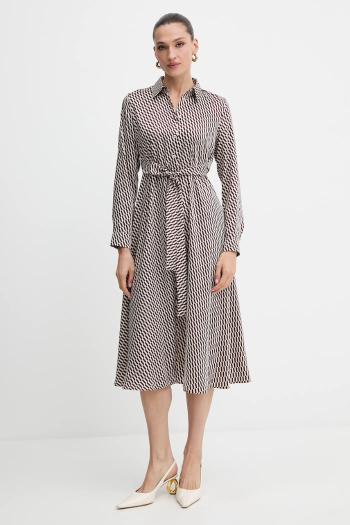 Šaty Marella Emme by Marella bordová farba, midi, áčkový strih, 2525226101200