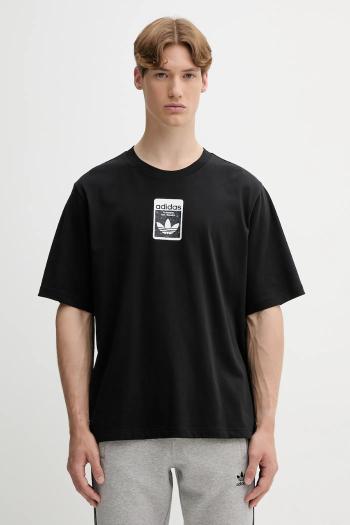 Bavlnené tričko adidas Originals Graphic Os Ss T pánske, čierna farba, s potlačou, JV7569
