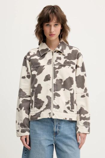 Rifľová bunda Abercrombie & Fitch béžová farba, prechodná, KI144-5121