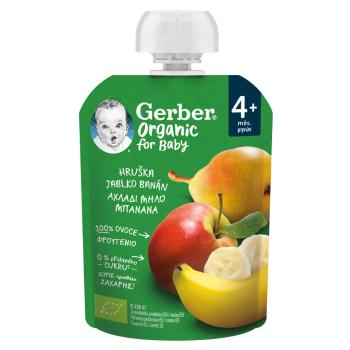 GERBER Kapsička hruška + jablko + banán BIO 90g 4m +