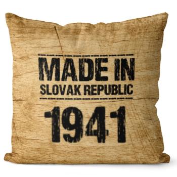 Vankúš Made In + rok (Veľkosť: 40 x 40 cm, rok: 1941)