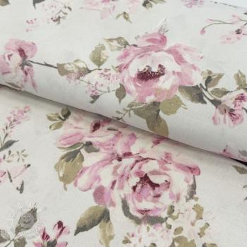 Dekoračná látka premium Classic Painted Rose DOUBLE