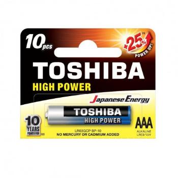 Ceruzaelem AAA (LR03) , 1.5 Volt , 1 darab , tartós , elem , High Power , TOSHIBA