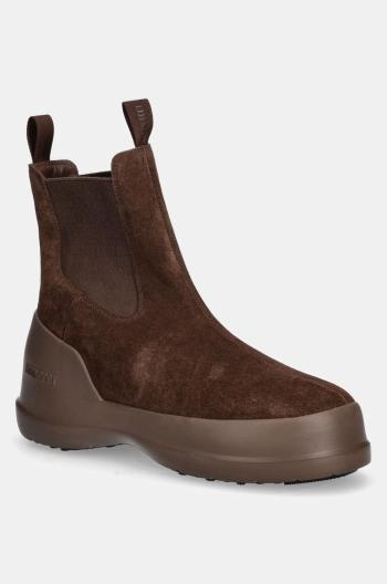 Semišové snehule Moon Boot MB LUNA CHELSEA SUEDE hnedá farba, 80D2480050 M004