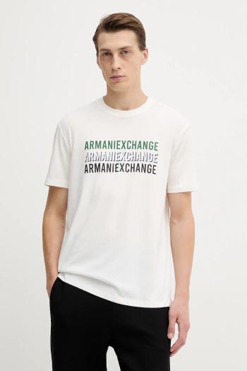 Tričko Armani Exchange pánske, biela farba, s nášivkou, XM001444 AF10358