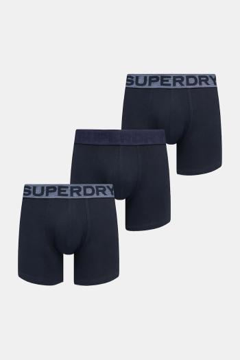Boxerky Superdry 3-pak tmavomodrá farba
