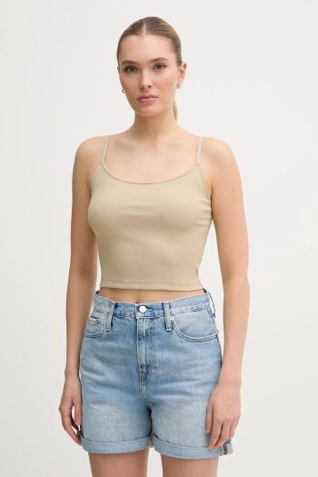 Top Calvin Klein Jeans béžová farba, J20J225312
