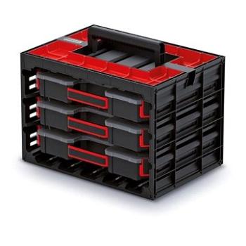Skrinka s 3 organizérmi TAGER CASE, 415 × 290 × 290 mm, Kistenberg (150413)
