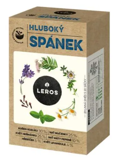 LEROS HLBOKÝ SPÁNOK bylinný čaj nálevové vrecká 20x1g