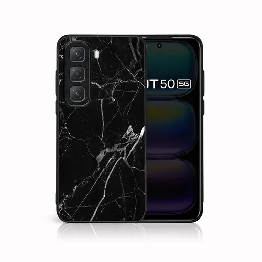 MY ART Ochranný kryt pre Infinix Hot 50 BLACK MARBLE (142)