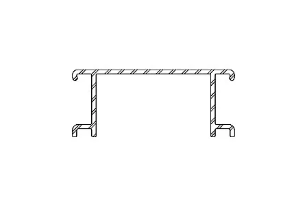 Ventilačná mriežka 9442 k terasovému profilu P 9555, TWINSON hnedá mriežka