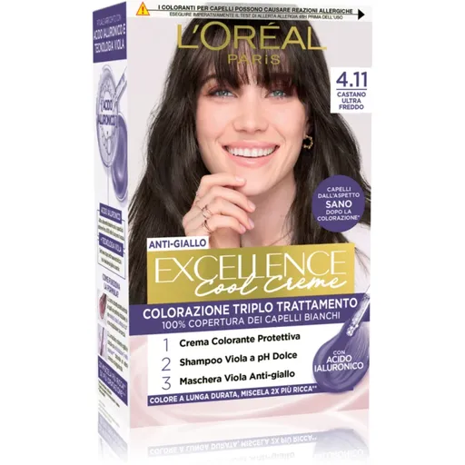 L’Oréal Paris Excellence Cool Creme farba na vlasy odtieň 4.11 Ultra Ash Brown 1 ks