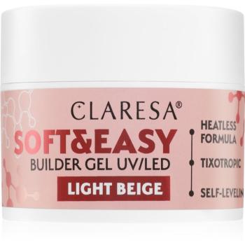 Claresa Soft&Easy Builder Gel podkladový gél na nechty odtieň Light Beige 45 g