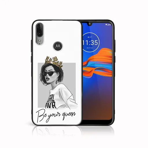 MY ART Silikónový obal Motorola Moto E6 Plus QUEEN (139)