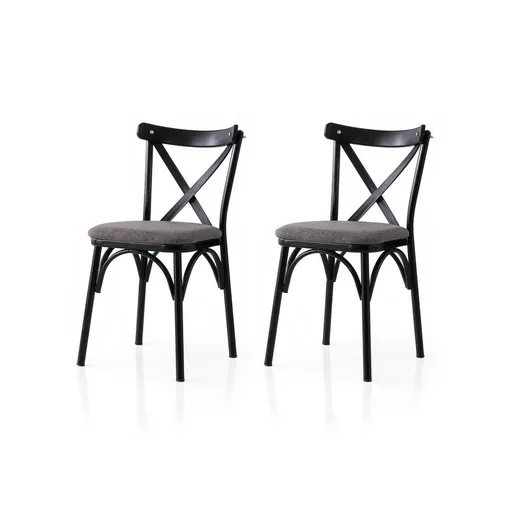 Súprava jedálenských stoličiek Ekol Grey and Black, 2 ks