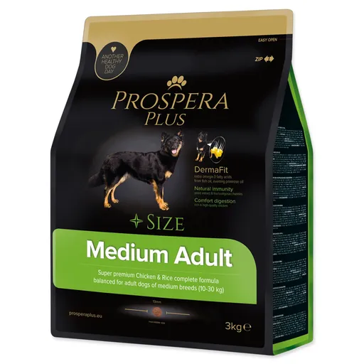 Krmivo Prospera Plus Medium Adult kura s ryžou 3kg
