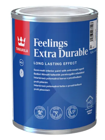 FEELINGS EXTRA DURABLE - Polomatná latexová farba na steny a stropy (zákazkové miešanie) TVT N500 - agate 0,9 L