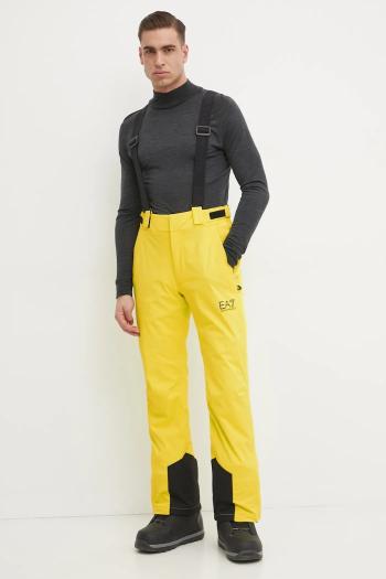 Lyžiarske nohavice EA7 Emporio Armani Kitzbuhel Protectum žltá farba, PNCJZ.6DPP27