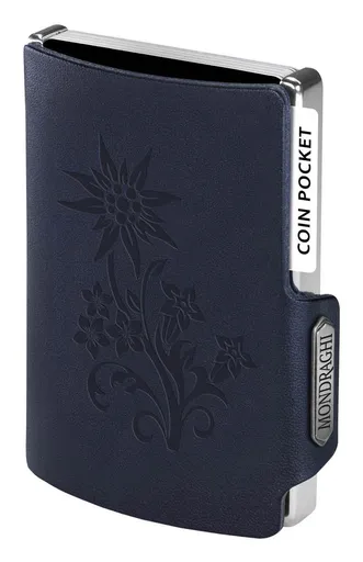 Kožená mini peňaženka Mondraghi Silhouette Edelweiss Blue
