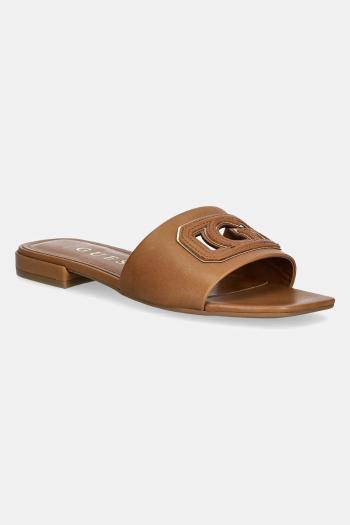 Šľapky Guess TARISHA dámske, hnedá farba, FLJTAR LEA19