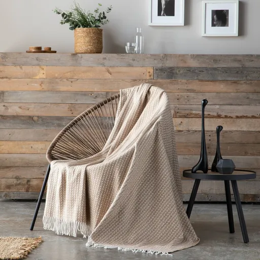 Ševróvnový dvojfarebný pléd