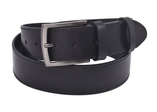 Pánsky kožený opasok 740-40-115 čierny šitý pracka Izidor