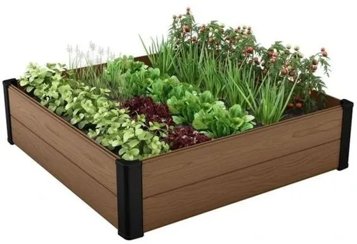 KETER Vyvýšený záhon HEDGE SQUARE | hnedá