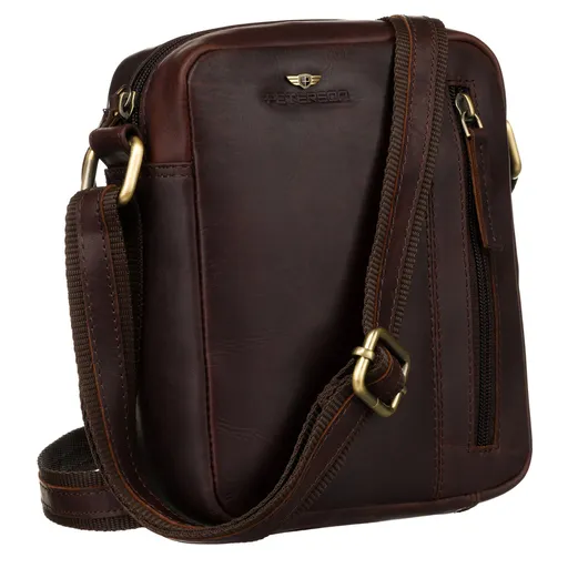 Hnedá crossbody taška na zips - Peterson