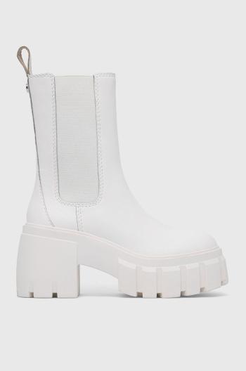Kožené topánky chelsea Steve Madden Ballistic dámske, biela farba, na podpätku,