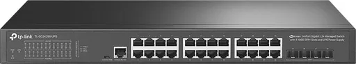 TP-Link TL-SG3428X-UPS JetStream L2 Switch 24x GElán 4x10GE SFP+ a záložným UPS napájaním