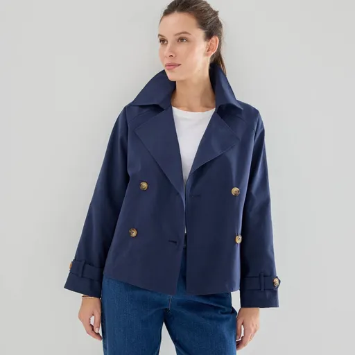 Krátky nepremokavý trenčkot