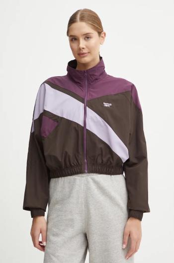 Bunda Reebok Classic dámska, fialová farba, prechodná, 100206054