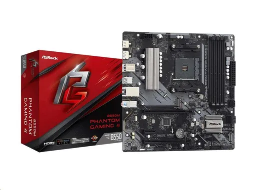 ASRock MB Sc AM4 B550 PHANTOM GAMING 4, AMD B550, 4xDDR4, 1xDP, 1xHDMI, mATX
