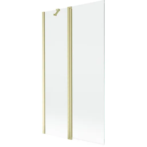 MEXEN - MIST vaňová zástena 100x150 cm 6mm f+s, zlatá kartáčovaná, číra 8A9-100-011-55-00
