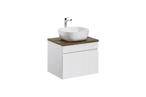 ArtCom Kúpeľňová skrinka s umývadlom a doskou ICONIC White DU60/1 | 60 cm